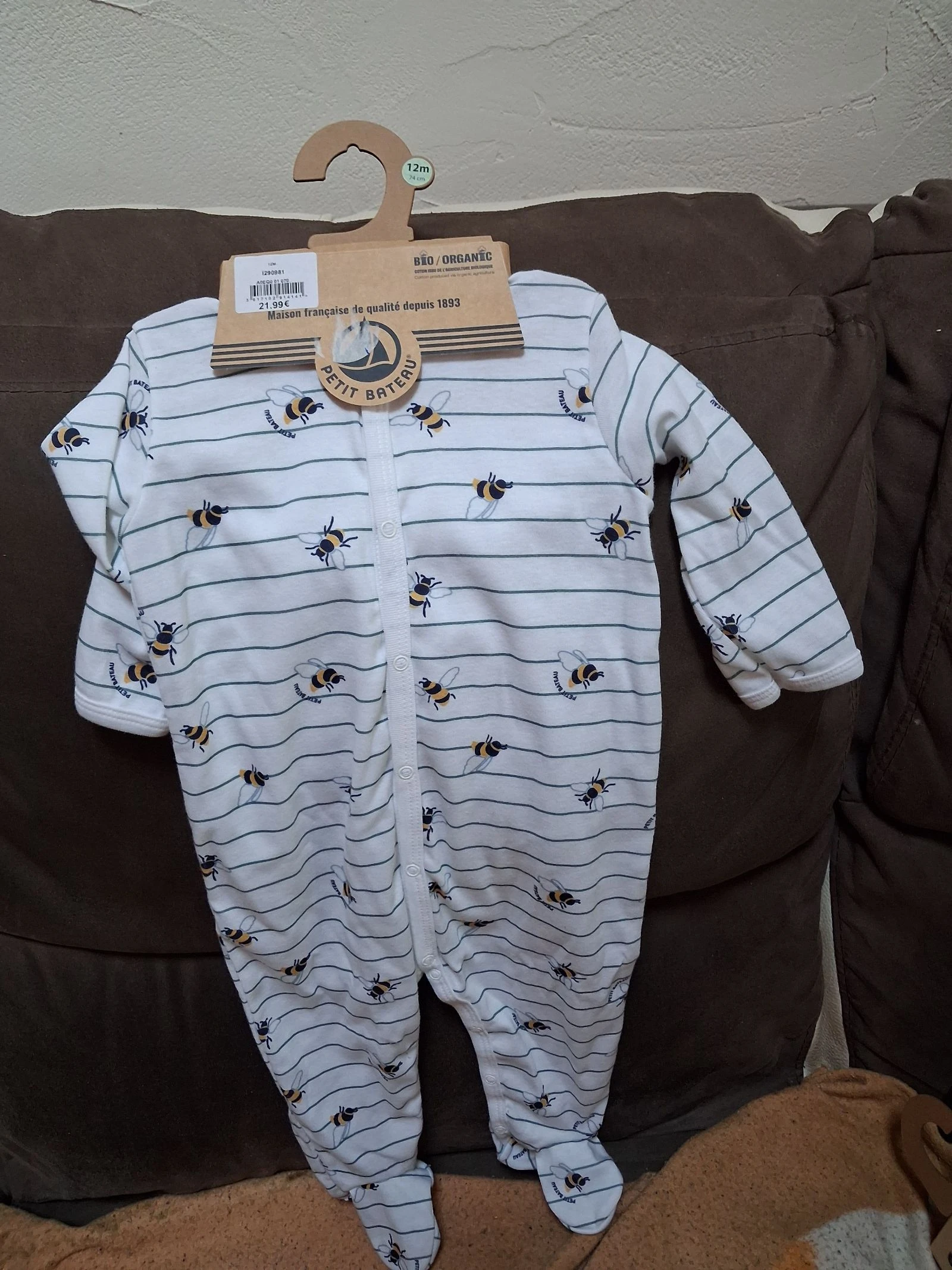 Grenouillère petit bateau taille 12 mois 